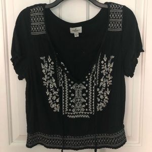 American Eagle boho short sleeve top